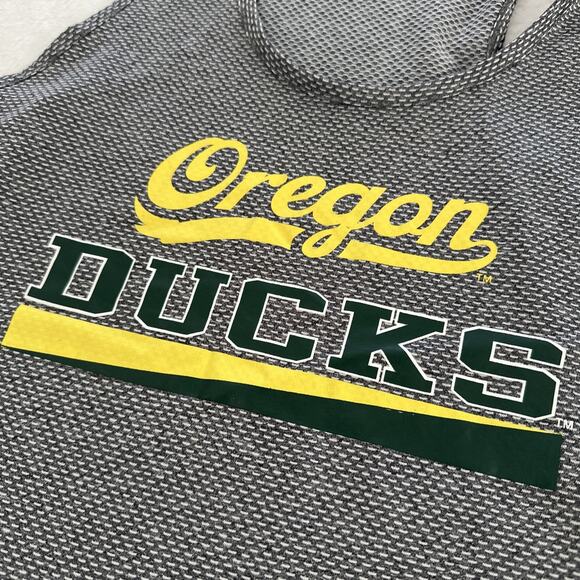 Oregon Ducks Sideline Apparel Fanwear Womens Size Large Gray Racerback Tank Top - Picture 2 of 7